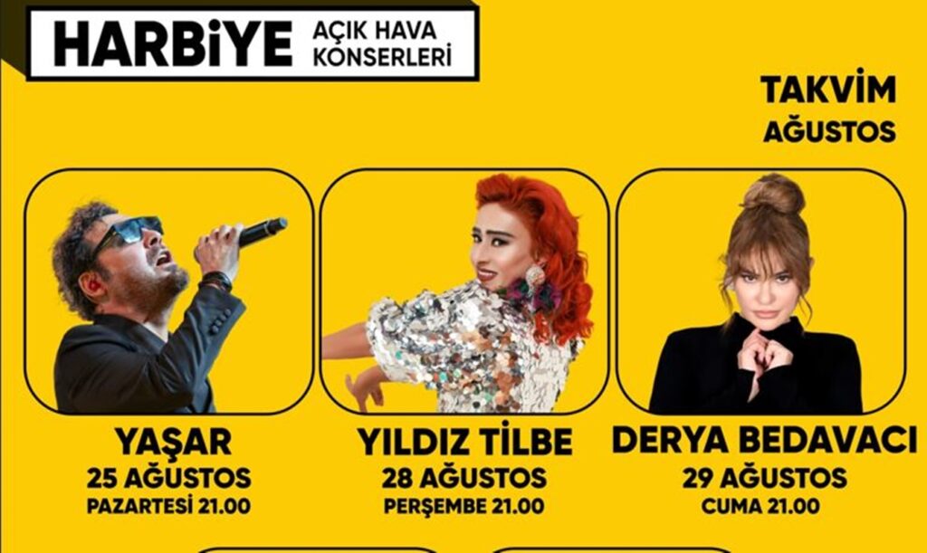Yaz Bitse de Harbiye’de Konserler Devam Ediyor!